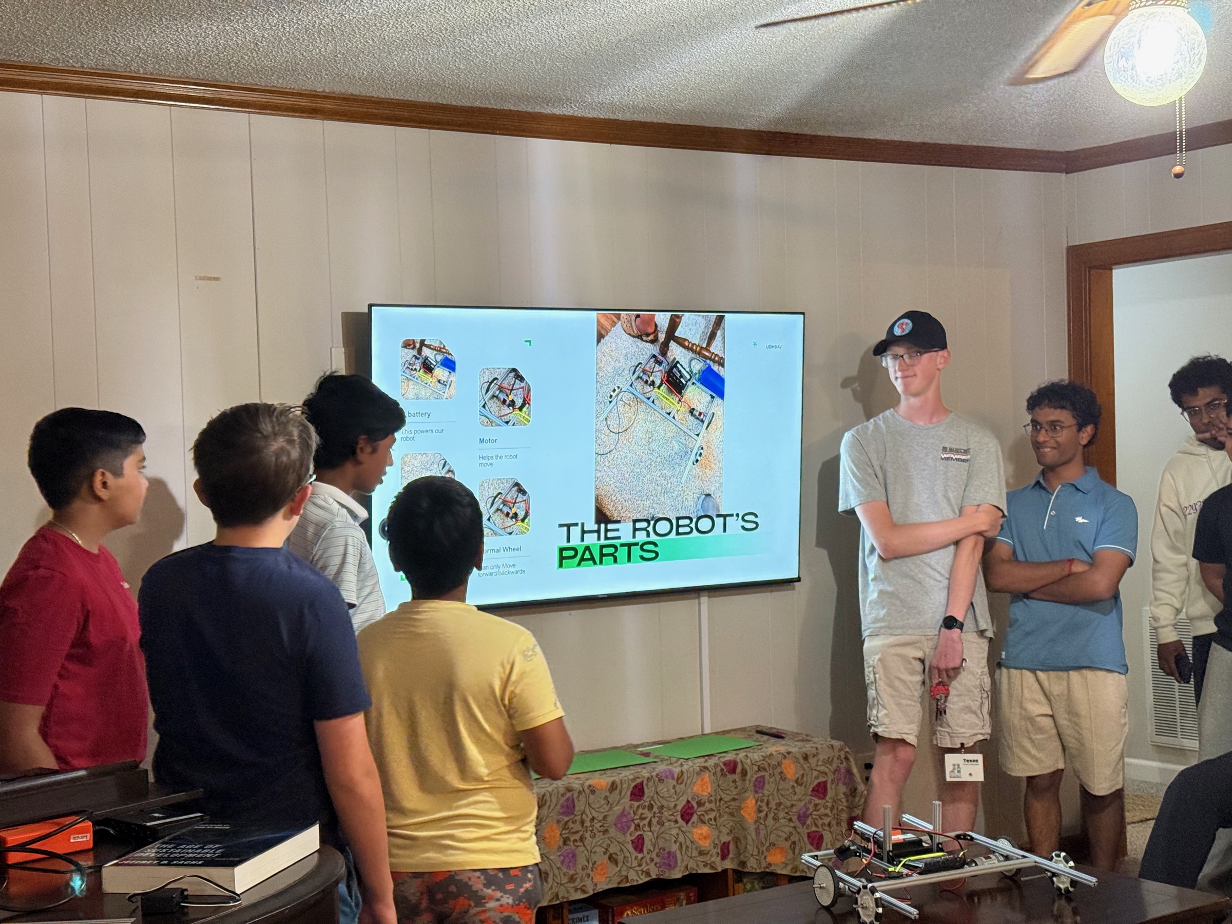 Students participating in Excalibur's middle-school robotics camp